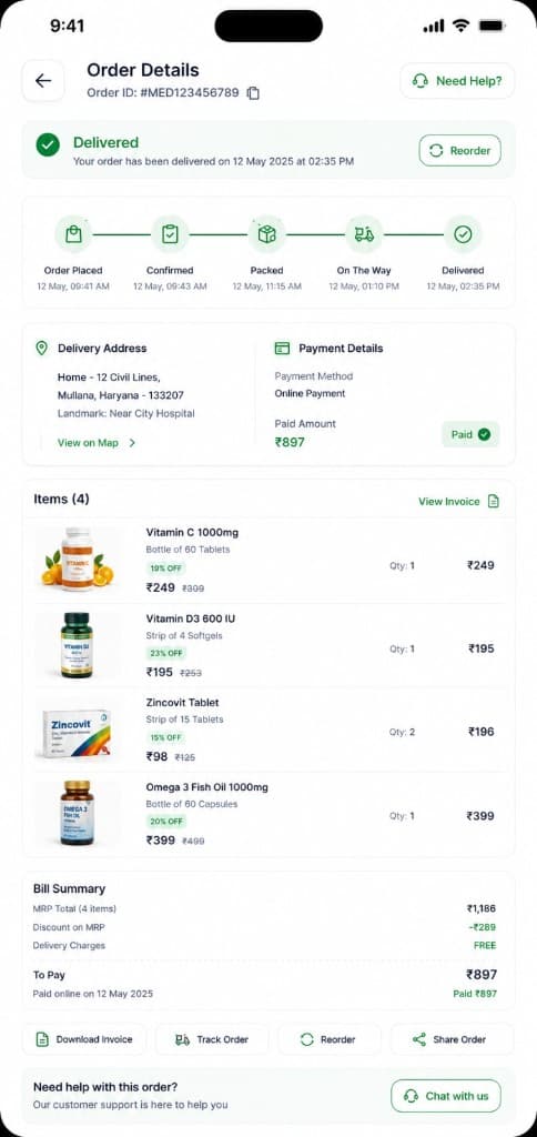 Order details